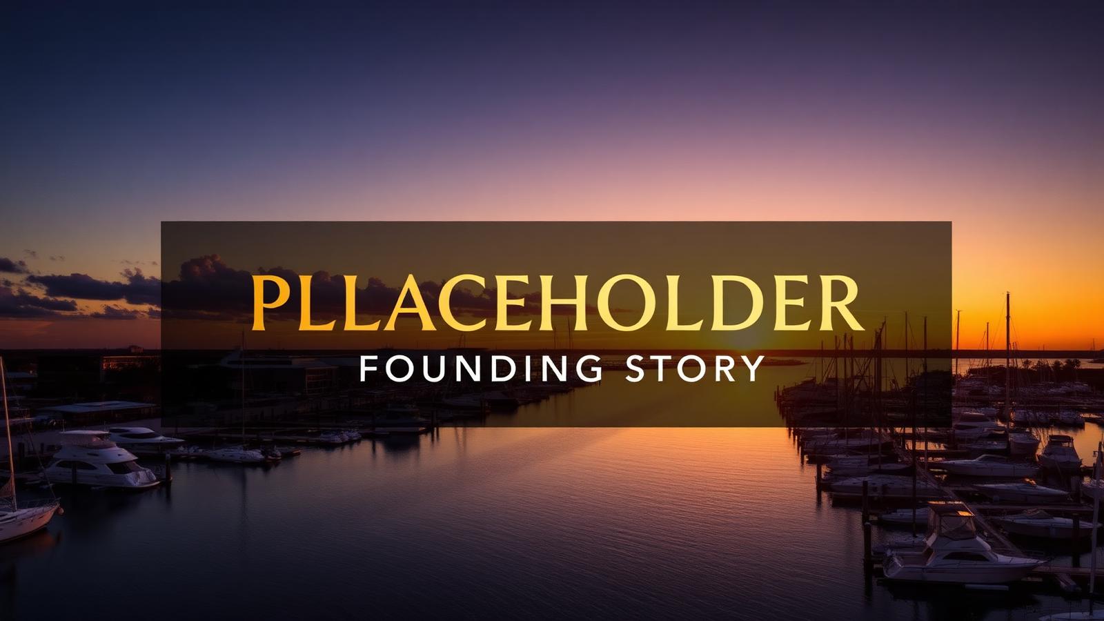 Placeholder landscape image marked as a draft founding-story visual for Sun & Shine Marine Care
